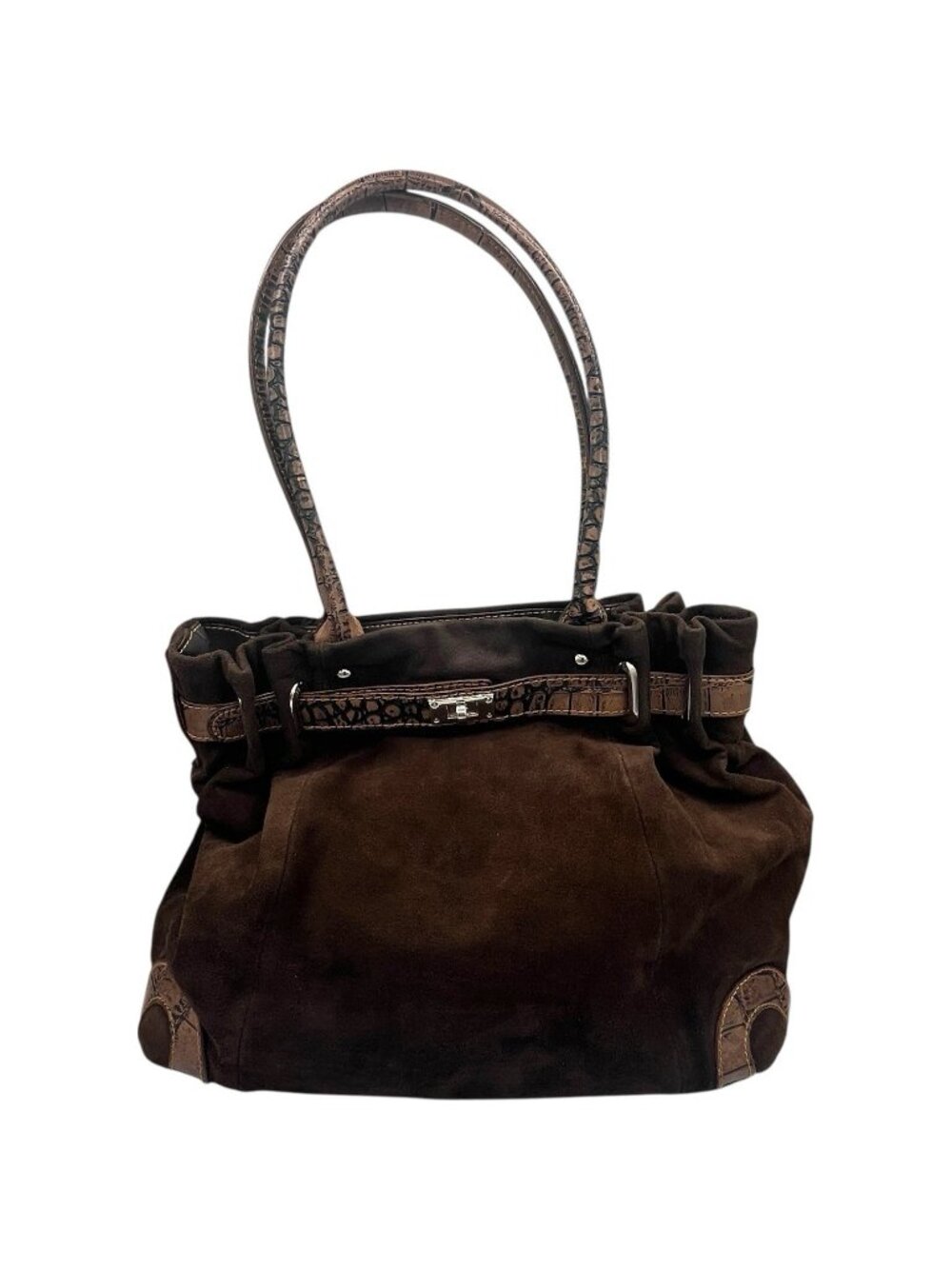 Gun Tote’n Mamas Adjustable Concealed Carry Brown Leather Suede Purse